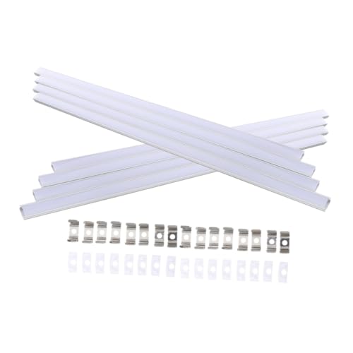 Canal aluminium pour bandes LED Veemoon avec couvercle diffuseur intérieur lot de 8