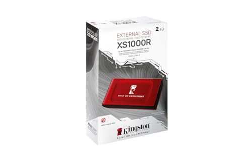 Image of Kingston XS1000 2TB Portable SSD Red| Pocket-Sized | USB 3.2 Gen 2 | External Solid State Drive | Up to 1050MB /s | SXS1000R /2000GA