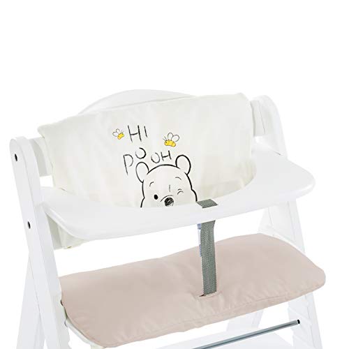 hauck Disney Sitzkissen Kompatibel mit Alpha+, Beta+ und Arketa Holzhochstuhl Highchair Pad Deluxe, Einfache Befestigung mit Klettverschluss, Maschinenwaschbar (Pooh Cuddles)