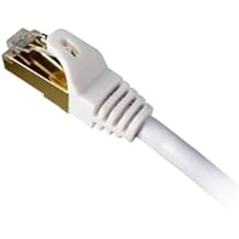 Nexhi STP-7000 CAT-7 Shielded 10 Gigabit 600MHz Ethernet Round Cable, Faster Than Cat5e/Cat5/Cat6 Network, Round Cat7 High Speed LAN Wire with Rj45 for Router and Modem White, 50 Feet