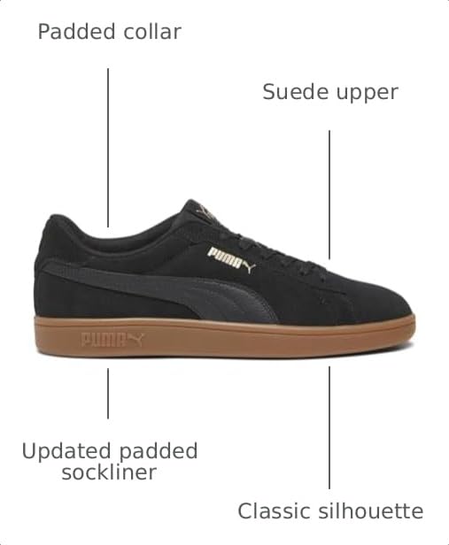 Image of PUMA Mens Smash 3.0 Lace Up Sneakers Shoes Casual