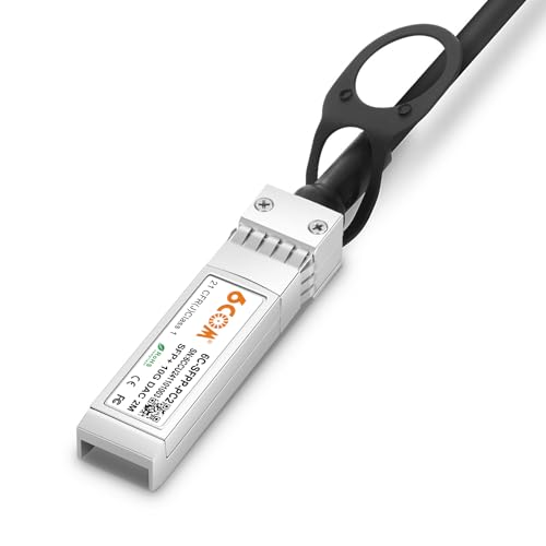 Image of 10G SFP+ DAC Twinax Cable, 2 M (6.6ft) Passive Twinax Cable, Direct Attach Copper, SFP to SFP, 10GBASE-CU Cable for Cisco, Ubiquiti, D-Link, Supermicro, Netgear, 2 Meter
