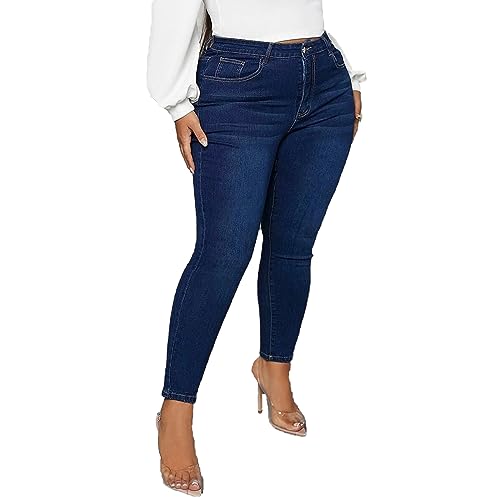 LEIJIJEANS Plus Size Skinny Jeans for Women High Waist Pencil Women Jeans Full Length Mom Stretchy Slim Pants3