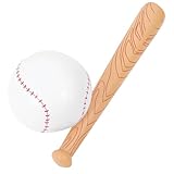 UPKOCH Set de Jouets Gonflables Batte de Baseball Jaune avec Ballon pour Jeux Extérieurs ...
