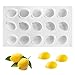 Produktbild Vordpe 15 Löcher Zitrone Desserts Form, 3D Backformen DIY Mold,Zitrone Desserts Form, Brotbackform, für Muffins,Cupcakes,Kuchen,Pudding,Eiswürfel und Gelee