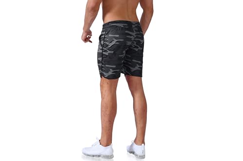 Image of EVERWORTH Men's Gym Workout Boxing Shorts Running Short Pants Fitted Training Bodybuilding Jogger Short