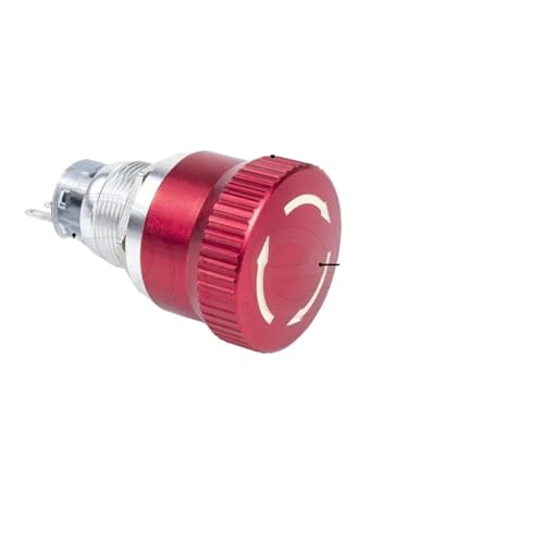 Interrupteur arrêt d'urgence 19mm en acier inoxydable massif avec reset rotatif