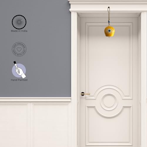 Image of JASMEY HOMES Iron Designer Evil Eye Bell - Yellow