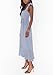 Halfword Midi Wedding Guest Dresses for Women Square Neck Dress Sleeveless Tie Strap Slit Ruffle Flowy Midi Dress Light Blue L