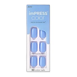 KISS-imPRESS-Color-Baby-Why-So-Blue-mit-PureFit-Technologie-farbige-Manikuere-enthaelt-Reinigungspad-Mini-Feile-Manikuerstaebchen-und-30-kuenstliche-Naegel KISS imPRESS Color, Baby Why So Blue, mit PureFit Technologie, farbige Maniküre, enthält Reinigungspad, Mini Feile…