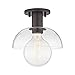 Mitzi H107601-OB Contemporary Modern One Light Semi Flush Mount from Kyla Collection Dark Finish, Old Bronze