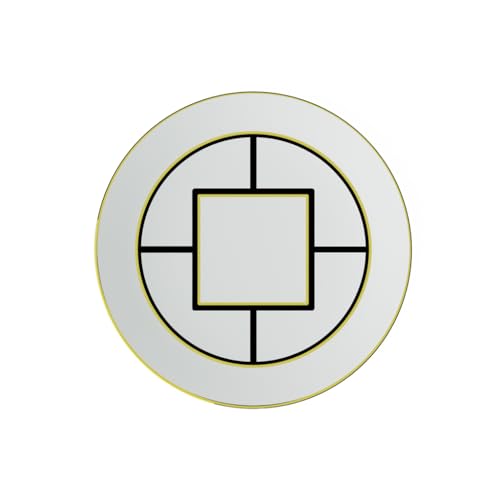 Villeroy & Boch MetroChic Dessert/Breakfast Plate, 8.75 in Diameter, White/Black/Gold