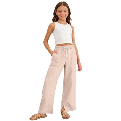 Pantalon fille coton confortable fini les tailles serrées de 2 à 12 ans