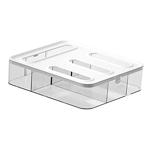 PETSOLA Dispensador de Envolturas Organizador de Bolsas Sostenedor de Papel Cajón Aluminio Material Pet Recargable Adecuado para Cocina Almacenamiento Hogar O