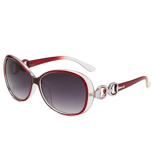 Lunettes de soleil pour femmes légères contre l'éblouissement avec grands verres ronds