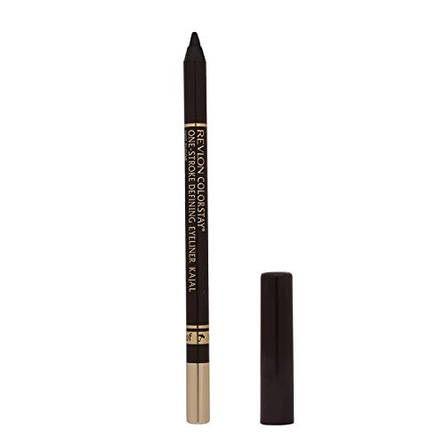 Image of REVLON Colorstay one stroke defining eyeliner kajal, Sharpenable Pencil, Rich Glossy, Longwear and Waterproof, One Stroke to intense defined Eyes, Hot Fudge