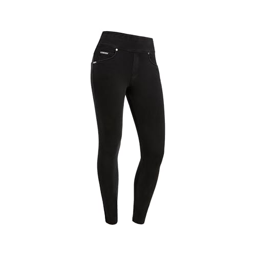 FREDDY - N.O.W. Skinny Fit Hose mit Wendeband in der Taille aus Jersey-Denim Jeans Schwarz. XXS