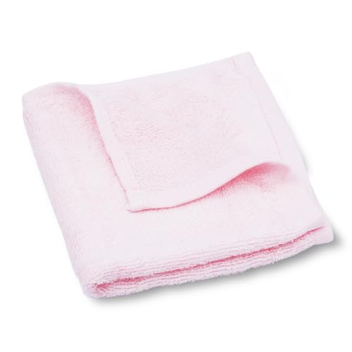 抗菌竹繊維100％タオル 高級 バンブー 抗菌防臭 吸水 速乾 オーガニック素材 パイル織 ギフト (ピンク, タオルハンカチ約25×25cm)