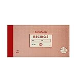 Talonario recibos, con dos hojas duplicado de papel autocopiativo, para facturas de dinero. Sirve para duplicado de recibos o recibos de pago. Talonario de muy buen uso para contabilizar finanzas.