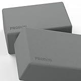 PROIRON Yoga Blocks, 2 Pack Supportive High Density Premium Eva Foam, Soft Non-Slip Surface with Curved Edges Stretch Blocks For Yoga, Pilates, Stretching
