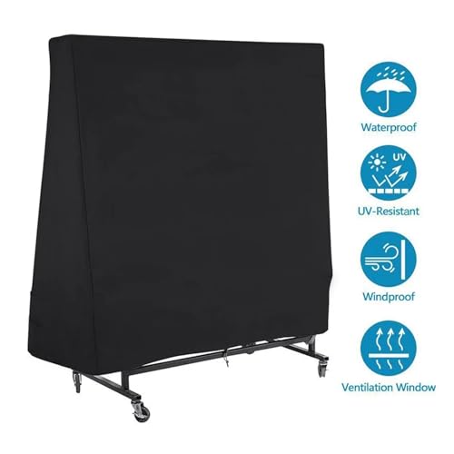 Housse de protection table de jardin robuste bâche de rangement noire 210D