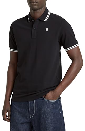 G-Star Homme Polo Dunda Slim Stripe , Noir (dk black D17127-5864-6484), XXL G-Star Homme Polo Dunda Slim Stripe , Noir (dk black D17127-5864-6484), XXL