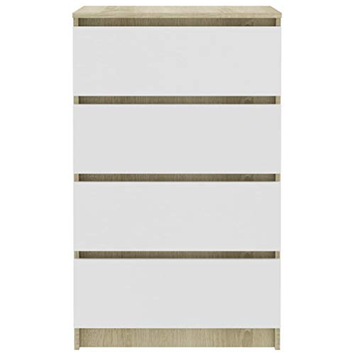 Natulvd Modern Minimalist Sideboard Buffet Server Storage Cabinet Console Table, Home Kitchen Dining Room Furniture Entryway Cupboard With 4 Drawers - Multicolour #TOP4