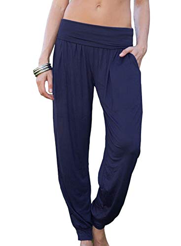 Modasua Pantalon Jogging Femme Pantalons de Sport Pantalons Longs Pantalons Sarouel Pilate Hippie Yoga Fitness Danse Sport Cover