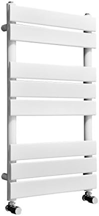 NRG Bathroom Flat Panel Heated Towel Rail Radiator Modern Central Heating Warmer Wall Mounted Ladder Rad 650×400mm Black