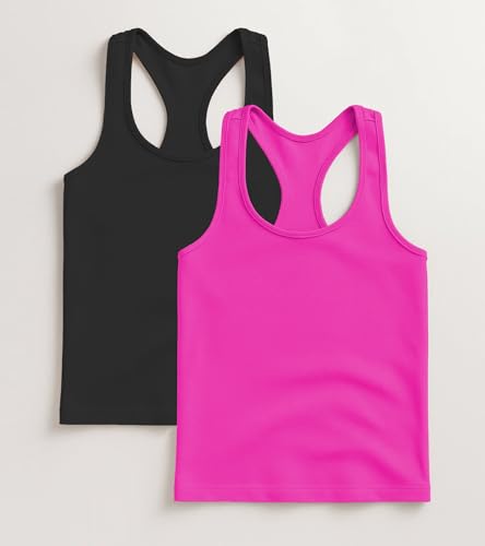Image of Kurve Premium Girls Seamless Supersoft Wide Strap Comfortable Racerback Tank (Made with Love in The USA)