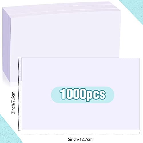 Colarr 1000 Pcs White Blank Index Cards 3 X 5 Inches 70Lb Card Stock Thick Heavyweight Thick Flash Cards Blank Note Cards Stock For Card Making #TOP1