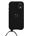 Palm Case with Neck and Wrist Lanyards (Black- 2018 Newest Model)
