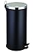 Premier Housewares Kosz na śmieci z pedałem o pojemności 30 l wąski czarny kuchenny kosz na śmieci do kuchni pojemniki na recykling ze stali nierdzewnej 65 x 30 x 36 cm