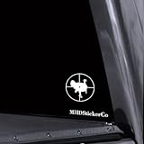 Wild Turkey Hunting Scope Red Dot Point Vinyl Decal Custom Animal (White)
