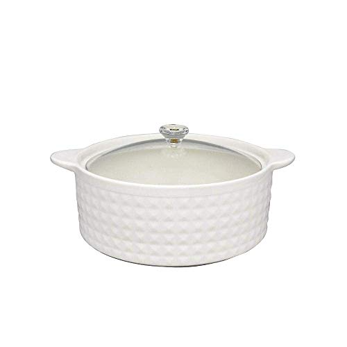 Pot à ragoût en terre cuite durable avec couvercle en céramique haute température