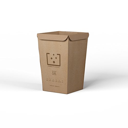 DesignNest by Allocacoc TrashBin 16L (5er Pack) - Öko Mülleimer für Garten und Büro | Der grüne Party Abfalleimer für Picknick, Grillen, Camping und Co. Unterwegs oder im Büro mit Öko Abfalleimer Cover