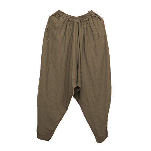 Onttno Men Baggy Elastic Waist Harem Greenpants Onesize (Green) #TOP4