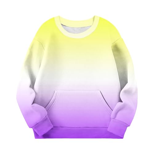 Girls Crewneck Sweatshirts Fashion Gradient Cute Hoodies Long Sleeve Oversized Pullover Fleece Preppy Clothes4