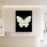 LEUBDIBR Arte de Pared 3D LED, Escultura Mural Silueta Mariposa con Brillo Constante, Decoración Texturizada Moderna para Salón, Dormitorio, Entrada(C,70x100cm/27.6x39.4in,Lit)