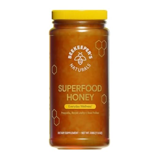 Beekeeper's Naturals Superfood Honey w/ Royal Jelly, Bee Pollen, 11.6 oz