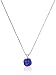 Amazon Collection Collier avec pendentif solitaire en argent sterling 925 de 8 mm avec pierre de naissance du mois de septembre et saphir bleu pour femme avec chaîne vénitienne de 45,7 cm