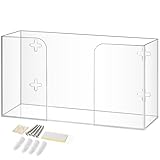 Storage Standard Glove Box Holder Dispenser - Kitchen, Medical, & Latex Gloves Holder Wall Mount or Countertop, Universal Fit - Thick Acrylic, Easy to Use, Slide, & Load Open Top Design - Clear
