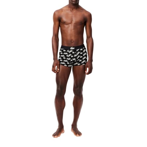 Lacoste Men's Cotton Stretch Print Animation Trunks