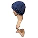 BIBITIME Crochet Beanie Hat Women Lady Summer Vocation Skull Cap Handmade Beret (One Size for Adult, Navy)
