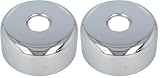 tecuro Gewinderosette 3/4 Zoll Ø 90 mm x Höhe 40 mm, Messing verchromt (Packung mit 2)