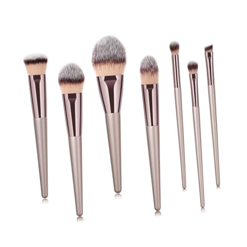 LIFKOME Pinceles De Maquillaje De Ojos De Fibra De Nylon Mango De Color Champán Dorado Pinceles De Cosméticos Para Mujeres
