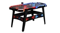 Carromco Airhockey Spieltisch Fire & Ice groß, Air Hockey Kinder/Erwachsene, Airhockey Tisch LED mit Luft 146x71x82 cm, für 2 Spieler ab 6 Jahren inkl. LED-Airhockey Pusher & Pucks