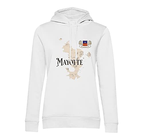 Sweat à capuche Mayotte 976 avec carte ancienne rare de l'île