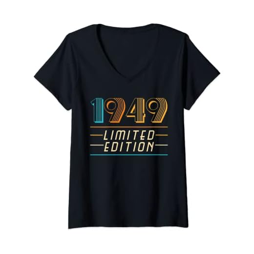 Mujer 73ª edición limitada de regalo de cumpleaños 1949 Camiseta Cuello V