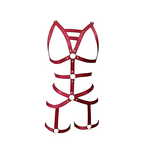 Lingerie Sleepwear Stahl Bandage Pyjama Sexy Out Ring Jarter Hollow Unterwäsche String Spitze, rot, Einheitsgröße